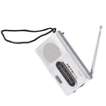 thumbnail image 4 of Radio AM FM, altavoz largo de 5W, Radio Transistor de bolsillo portátil duradera con conector para auriculares para el hogar y al aire libre, gris plateado, 4 of 9