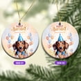 thumbnail image 2 of Watercolor Dachshund Happy Birthday Celebration Balloons Gift Party Ceramic Round Ornament Wiener Dog Lover Gifts Idea Home Tree Decor - 00028, 2 of 5