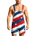 thumbnail image 4 of WERYOUNG Fourth Of July USA Festival Overalls For Man Patriotic Graphic Denim Jumpsuit Casual Red White Blue Suspender Shorts Stylish One-Pieces XXXXXL, 4 of 6