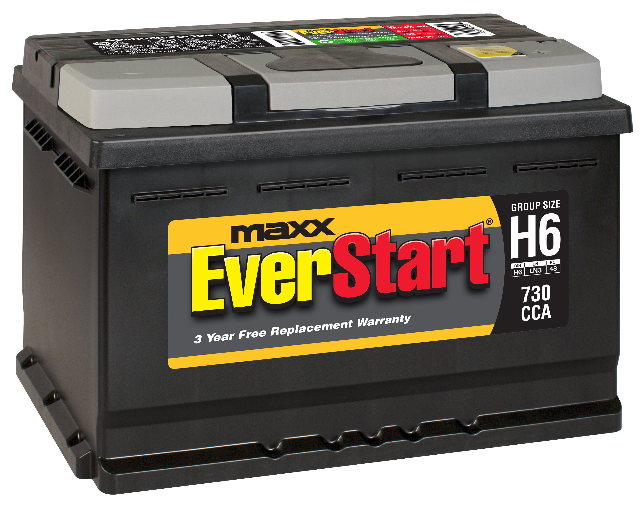 EverStart Maxx Lead Acid Automotive Battery, Group Size H6 (12 Volt/730 CCA)