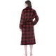 thumbnail image 3 of Batas PAVILIA para mujer, albornoz suave y esponjoso de forro polar, bata larga de franela acogedora para spa (L/XL, negro, rojo, a cuadros), 3 of 5