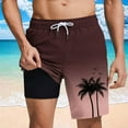thumbnail image 2 of Mens Swim Shorts Qiggri Men Casual Fashion Print Shorts With Pockets Elastic Waist Beach Pants Mens Board Shorts Swimwear, 2 of 5