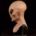 thumbnail image 4 of Máscara de alienígena, máscara de látex de cabeza completa, máscara de látex espeluznante realista, máscara de diablo malvado, novedad, disfraces de Halloween, accesorio aterrador de terror, 4 of 5