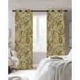 thumbnail image 2 of Beige Brown Green Black Out Curtains 84 Inch Long for Living Room, Retro Botanical Abstract Art Blackout Curtain Shade Thermal Insulated Window Curtains Grommet Drapes 42"x84" 2 Panels, 2 of 8