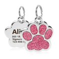 thumbnail image 2 of Etiquetas personalizadas para perros y gatos, etiquetas grabadas para gatos, perros, cachorros, mascotas, nombre de identificación, colgante de etiqueta, accesorios para mascotas, pata JFHHH pequeña, 2 of 5