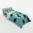 thumbnail image 2 of Ambesonne Ocean Bedding Set 3 Pcs, Turtles Deep Sealife, Twin, Dark Blue Teal, 2 of 2