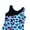 A Blue, variant on MSemis Kids Girls One-piece Leopard print Dancing Tumbling Tank Gymnastics Leotard