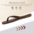 thumbnail image 4 of Womens Square Flip Flops, Patent Leather Flat Sandals with Memory Foam Insole, Non-Slip Lightweight Minimalist Open Toe Summer Vacation Dressy Beach Essentials Slippers, 4 of 7