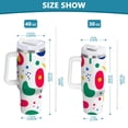 thumbnail image 6 of Yayeee 30oz Stainless Steel Tumbler with Straw and Handle Double-Wall Insulated Travel Water Bottle, Colorful Round, 6 of 8