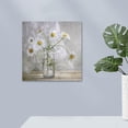 thumbnail image 6 of Bathroom Wall Décor, Canvas Wall Art, Modern Gallery Decor Print White daisy Flower in Bottle Theme Picture Artwork for Walls Ready to Hang for Kitchen Bedroom Decor Size 14x14, 6 of 6