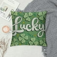thumbnail image 2 of COMIO St Patricks Day Throw Pillow Covers  Saint Patricks Day Pillow Covers Green Shamrock Clover Pillow Covers Cuchion Covers Pillow Cases for March Holiday Home Outdoor Decorations (18 inch), 2 of 5