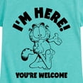 thumbnail image 3 of Garfield - I'm Here Youre Welcome - Toddler & Youth Girls Short Sleeve Graphic T-Shirt, 3 of 5