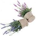 Coolmade Lavender Artificial Flower Pot - 2 Pack Fake Potted Plants ...