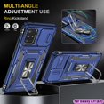 thumbnail image 5 of Heavy Duty Case for Samsung Galaxy A71(5G), Military Grade Dual Layer Hybrid Cushioning Rubber Bumper Protector with Slide Camera Protector, Built-in 360 Degree Swivel Stand -Blue, 5 of 15
