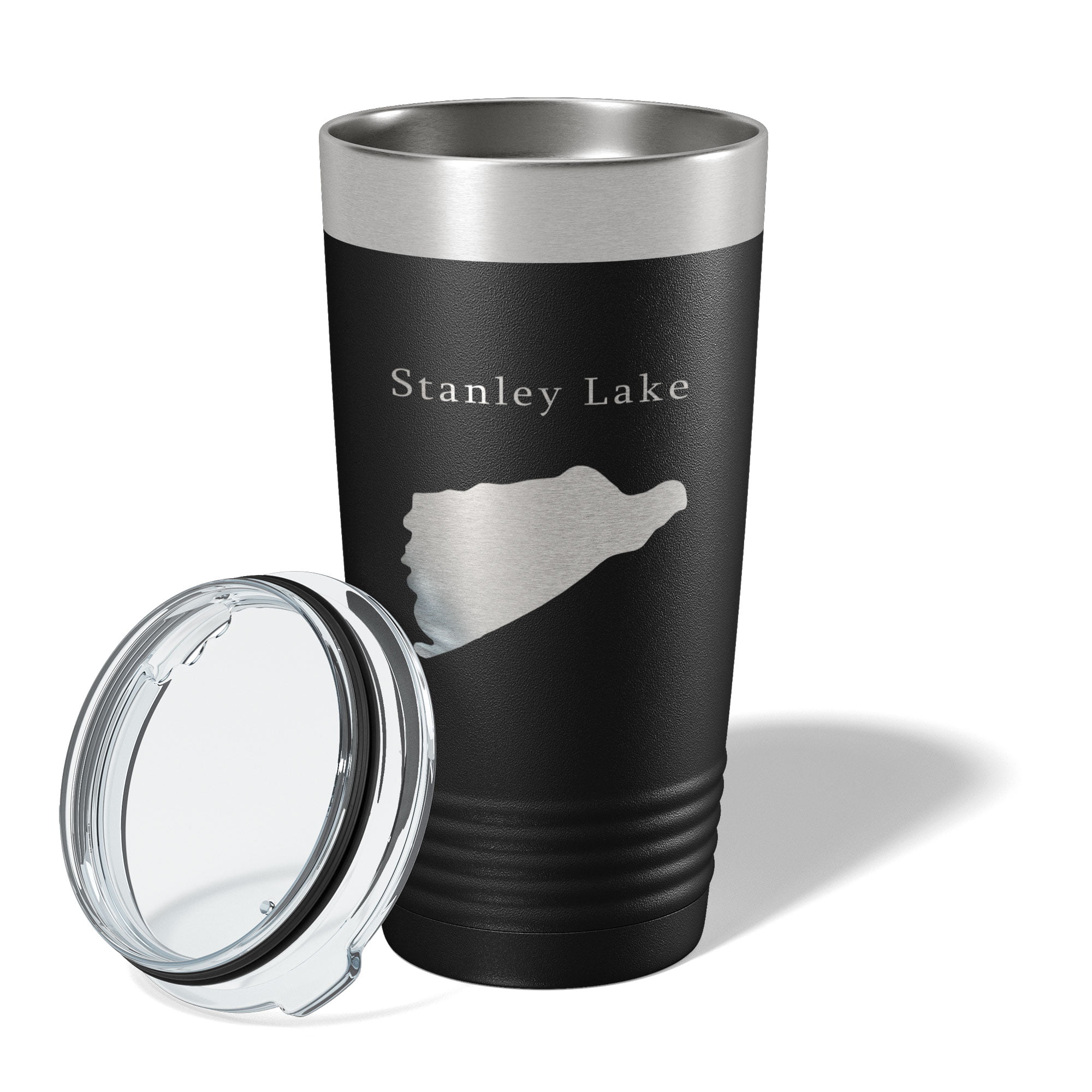 Stanley Lake Map Tumbler Travel Mug Insulated Laser Engraved