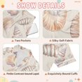 thumbnail image 4 of FORMRS Niños Short Sleeve Top and Pants Pajama Set Unisex Satin 2-Piece Sleepwear, Sizes 5-6Y, Orange Watercolor Seashells, 4 of 8
