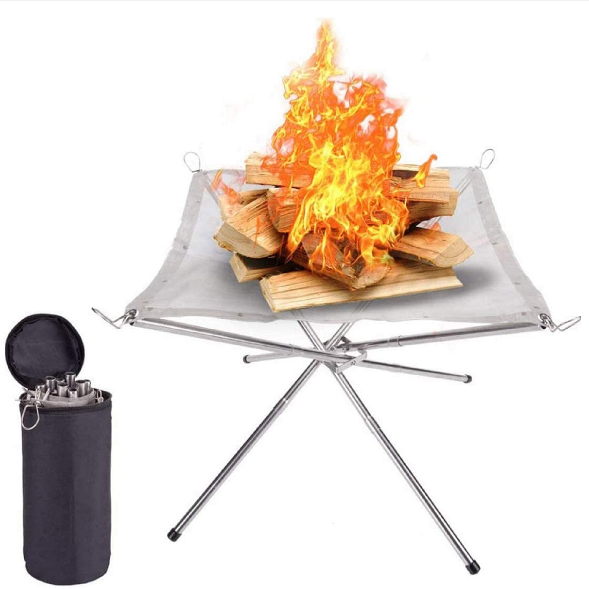 Collapsing Steel Mesh Large Rootless Large Portable Outdoor Fire Pit 