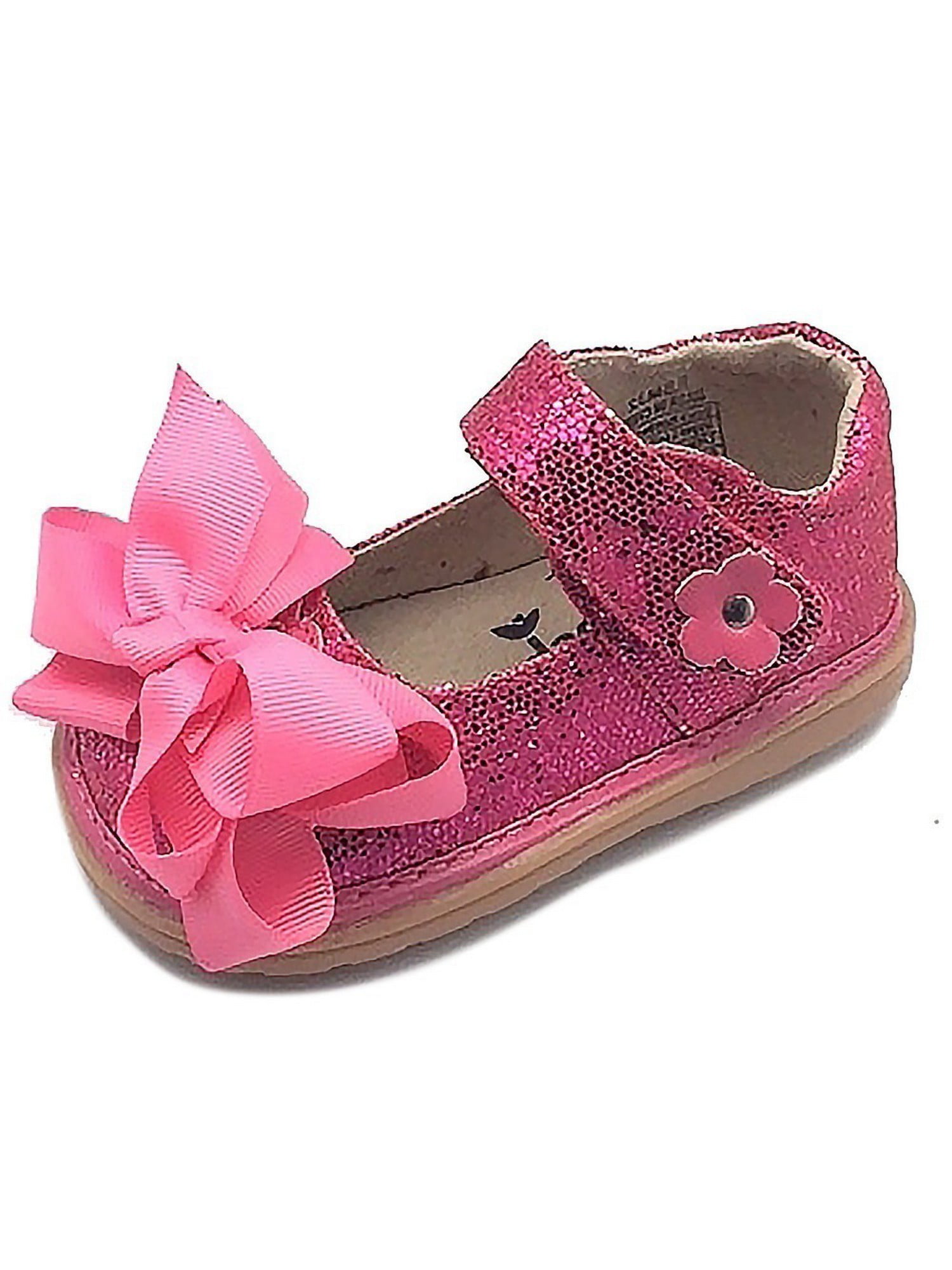 Squeakers Squeaky Shoes NIB SALE Toddler Pink Sparkle Bow 2 Styles in 1 