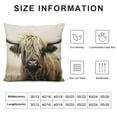 thumbnail image 5 of Nawypu  Highland Cow Throw Pillow Cover，Brown Print Cow Pillow Covers Farmhouse Decorative Cow Pillow Covers for Couch Chair Bedroom Farmhouse Sofa, 5 of 5