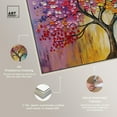 thumbnail image 4 of Little Flowered Branch Canvas Colorful Tree Art by Art Remedy, Silver Frame, 15" x 10", 4 of 7