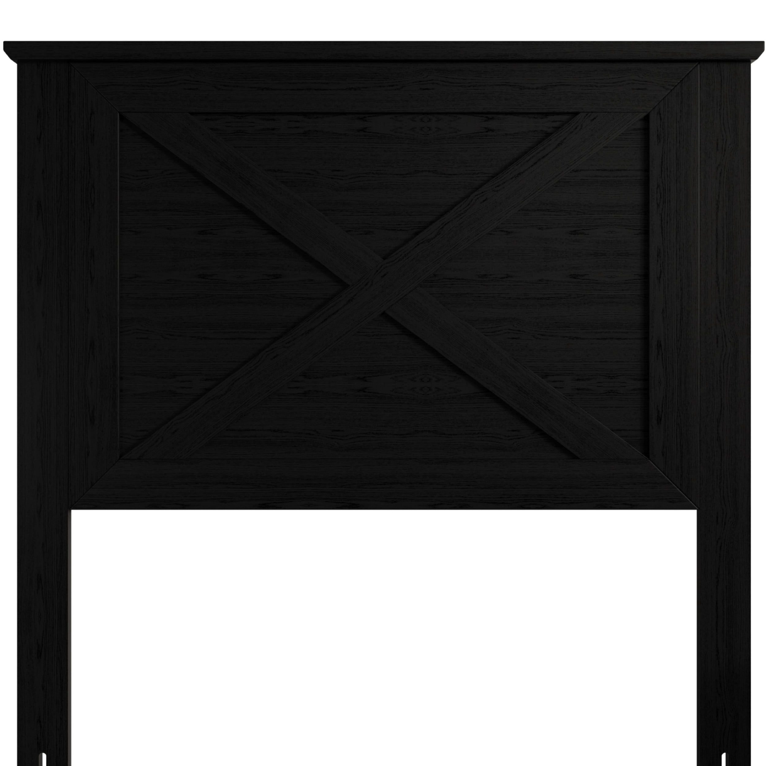 Home Design Raleigh Twin Wood Headboard, Black