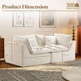 thumbnail image 2 of Timbernest 75" Cloud Couch, Oversized Modular Sectional Sofa Boneless Loveseat for Living Room, No Assembly, White, 2 of 9