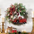thumbnail image 4 of Camion Rouge pour Porte d'Entrée, Camion Citrouille Vintage Automne, Eucalyptus Automne Ferme Rustique, Décorations de Jardin pour Maison Automne Récolte Halloween Action de Grâce, 4 of 6