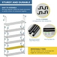 thumbnail image 4 of Sundaze Shoe Rack - 6 Tier Metal Shoe Rack for Front Door Entrance, Sturdy Tall Shoe Organizer for Closet, Bedroom, Entryway, Garage, Black Metal Shoe Shelf, Holds Up to 30 Pairs, 4 of 7