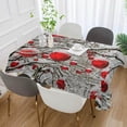 thumbnail image 4 of SKYSONIC 60"x120" Square Tablecloth with Christmas Winter Tree Snow Balls Prints, Anti-Wrinkle and Smooth Table Cloth for Kitchen/Home Party Decoration, 4 of 7