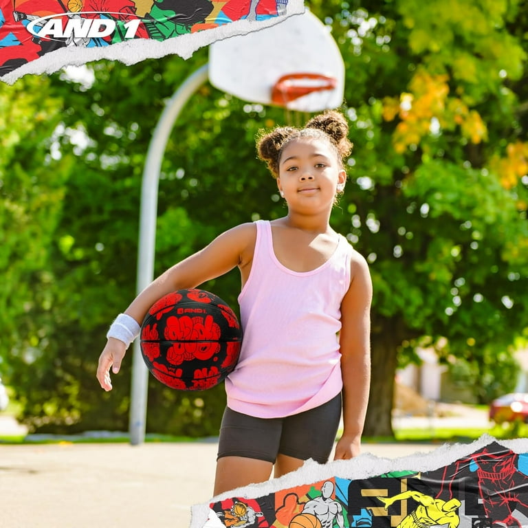 AND1 Toss Up 27.5 Basketball : Youth Sized Rubber Streetball