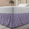 thumbnail image 1 of Floral Bed Skirt, Violets of Meadow Pastel Blossoming Swirly Flowers Motif Feminine Gardening Buds, Elastic Bedskirt Dust Ruffle Wrap Around for Bedding Decor, 4 Sizes, Mauve White, by Ambesonne, 1 of 2