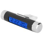 Thermomètre,2 Dans 1 Thermomètre automatique électronique LCD Affichage de l'horloge électronique Technologie avancée