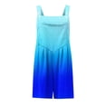 thumbnail image 5 of Sentmoon Beach Romper Workout One Piece for Women Sleeveless with Print Button Down Loose Fit Spaghetti Strap Beach Outfits for Women with Pockets Summer for Gym and Workout, 5 of 8