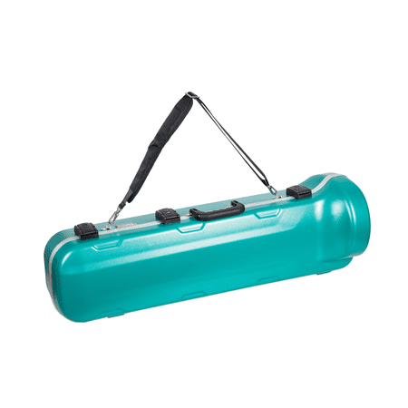 Crossrock Tenor Trombone Case | ABS Molded Hardshell-with TSA Lock-Mint Blue
