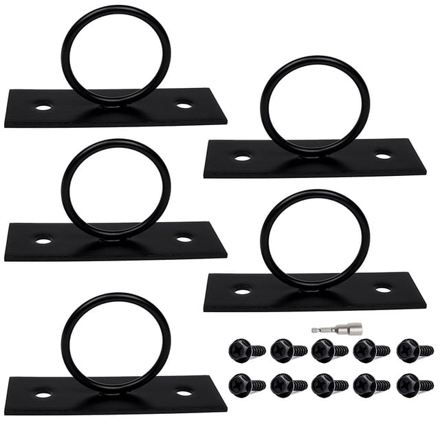 Feimier 5Pack 2inch Rope Support Holder Drop Ring Brackets Stainless Steel Decorative, Gardening Supplies