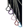 thumbnail image 2 of Slip Chain Necklace for Women, Black Heart O-Ring, Cuban Long Necklace Jewelry, Lariat Y-Necklace, 2 of 6