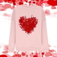 thumbnail image 5 of Sentmoon Sweat-Shirt Décontracté Sans Capuche à Imprimé Cœur pour Femmes, Grande Taille Manches Longues Col Rond Pulls d'Automne Offres du Jour Liquidation, 5 of 5