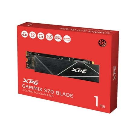 ADATA - XPG GAMMIX S70 Blade 1TB Internal SSD PCIe Gen 4 x4 with Heatsink for PS5