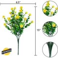thumbnail image 2 of 6 Bundles Artificial Flowers Fake Boxwood Shrubs UV Resistant No Fade Faux Greenery Faux Plastic Lotus for Home Garden Hanging Planter Indoor Porch Patio Office Wedding Decoration (Yellow), 2 of 7