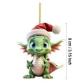 thumbnail image 3 of FUNDUFI Christmas Dinosaur Hanging Pendants Casual Acrylic Flat Pendant Mini Dinosaur Christmas Ornaments Suitable For Holiday Home Party, 3 of 8