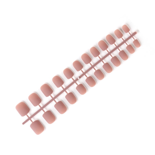 Minnieouse 24 piezas de uñas postizas de ataúd esmerilado, uñas acrílicas con personalidad única y elegante artificiales para amantes de la manicura Juegos de manicura 5café Minnieouse CE011411-05