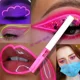 thumbnail image 3 of Delineador de ojos líquido brillante, pigmento cosmético UV, Multicolor, maquillaje de ojos, brillo, secado rápido, brillo en la oscuridad, fiesta fluorescente （No.4, 3 of 5