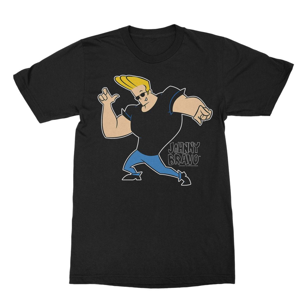 Johnny Bravo Big John Black Adult T-Shirt - Walmart.com