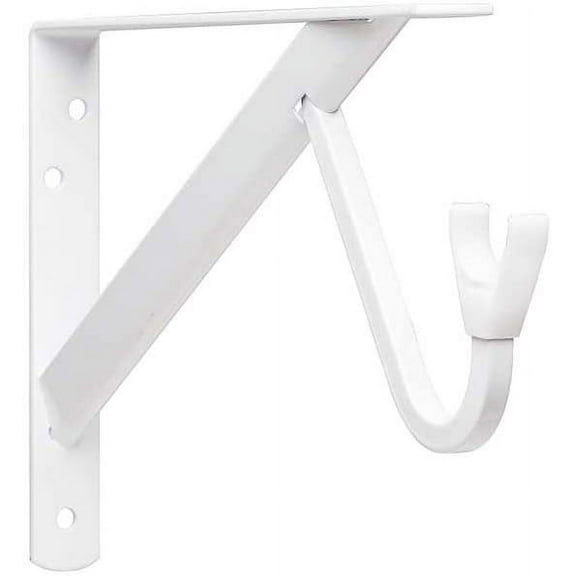 John Sterling - RP-0495-WT White Max Duty Shelf and Rod Bracket