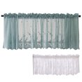 thumbnail image 3 of BeesClover Lace Short Curtains Heat Light Blocking Rod Pocket Sheer Curtains for Kitchen Basement Bedroom Decor, 3 of 8