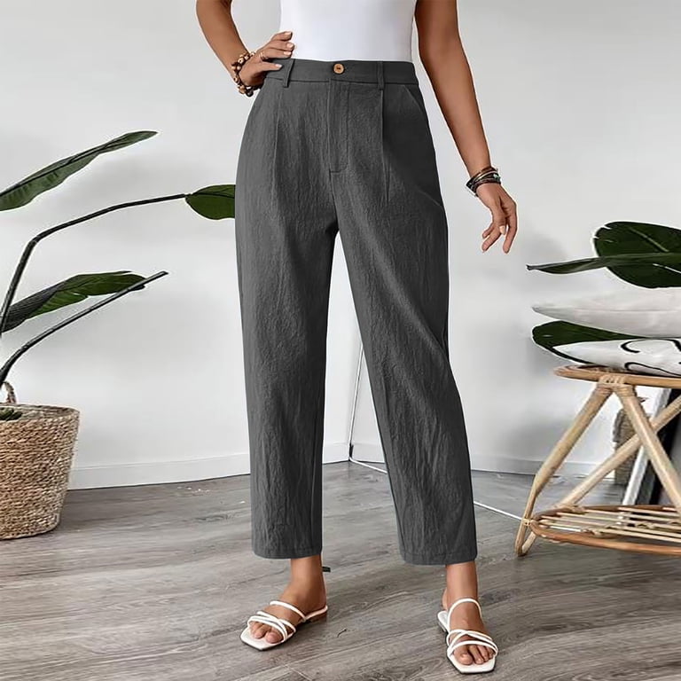 grey cropped dress pants Mens Cropped Prom Pants Slim Fit Ankle-Length Trousers in Solid Grey Black
