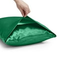 thumbnail image 6 of AZXY Satin Pillow Cases Set of 2, Queen Size, Satin Pillowcase for Hair and Skin, Cooling Breathable Polyester Pillow Case, Wrinkle Resistant Pillow Case, 20"x30",Green, 6 of 6