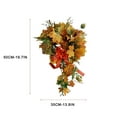 thumbnail image 3 of Marryso Flower Wreath for Front Door Maple Leaf Wreath Rattan Circle Wall Home Decoration Hanging Maple Leaf Wreath Door Hanging, 3 of 5