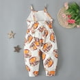 thumbnail image 6 of Odeerbi Toddler Cute Floral One Piece Romper Kids Boys Girls Summer 2025 Fashion Print Suspenders Jumpsuit Yellow, 6 of 9