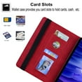 thumbnail image 5 of Galaxy Tab A7 10.4" Case SM-T500 T505, Allytech Premium PU Leather Folio Flip Folding Stand Shockproof Mandala Embossed Series TPU Back Cover for Sasmung Galaxy Tab A7 10.4-Inch, Red, 5 of 6
